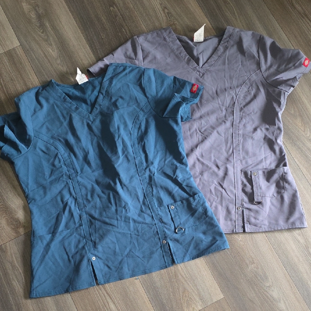 Bundle Dickies Gray Scrub Top